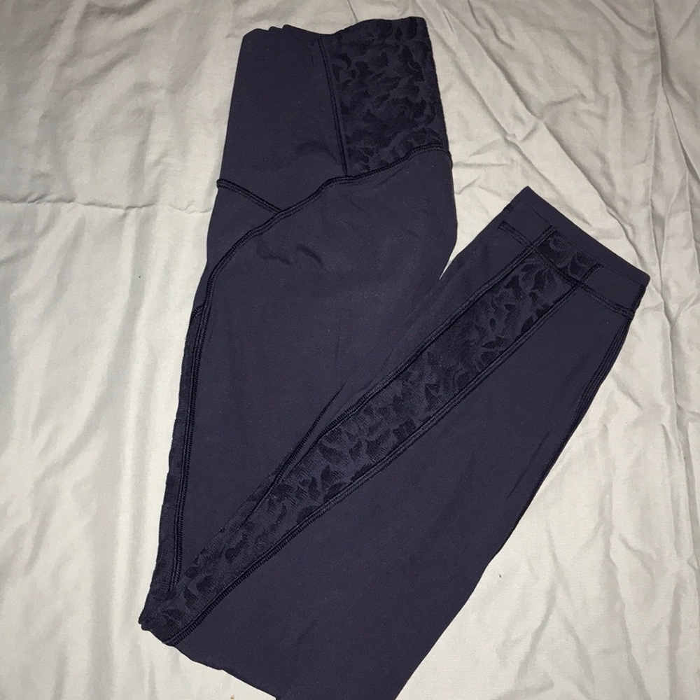 Lululemon Navy with Lace Detail Leggings